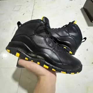 Air Jordan 10 Black Yellow Basketball Shoes