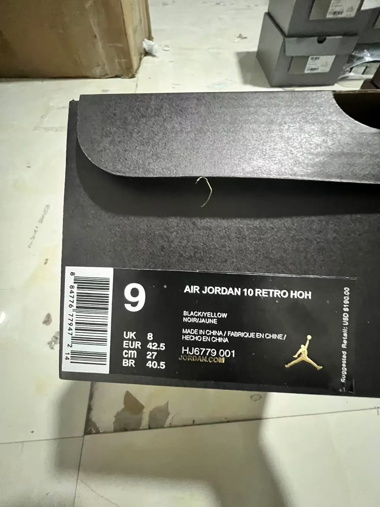 Chaussures de basketball Air Jordan 10 noir et jaune 10