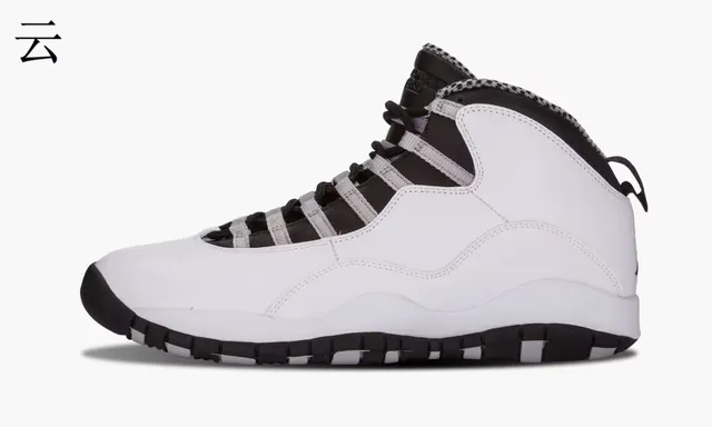 Air Jordan 10 Gray Speckled Glitter High-Top Basketball Shoes 4