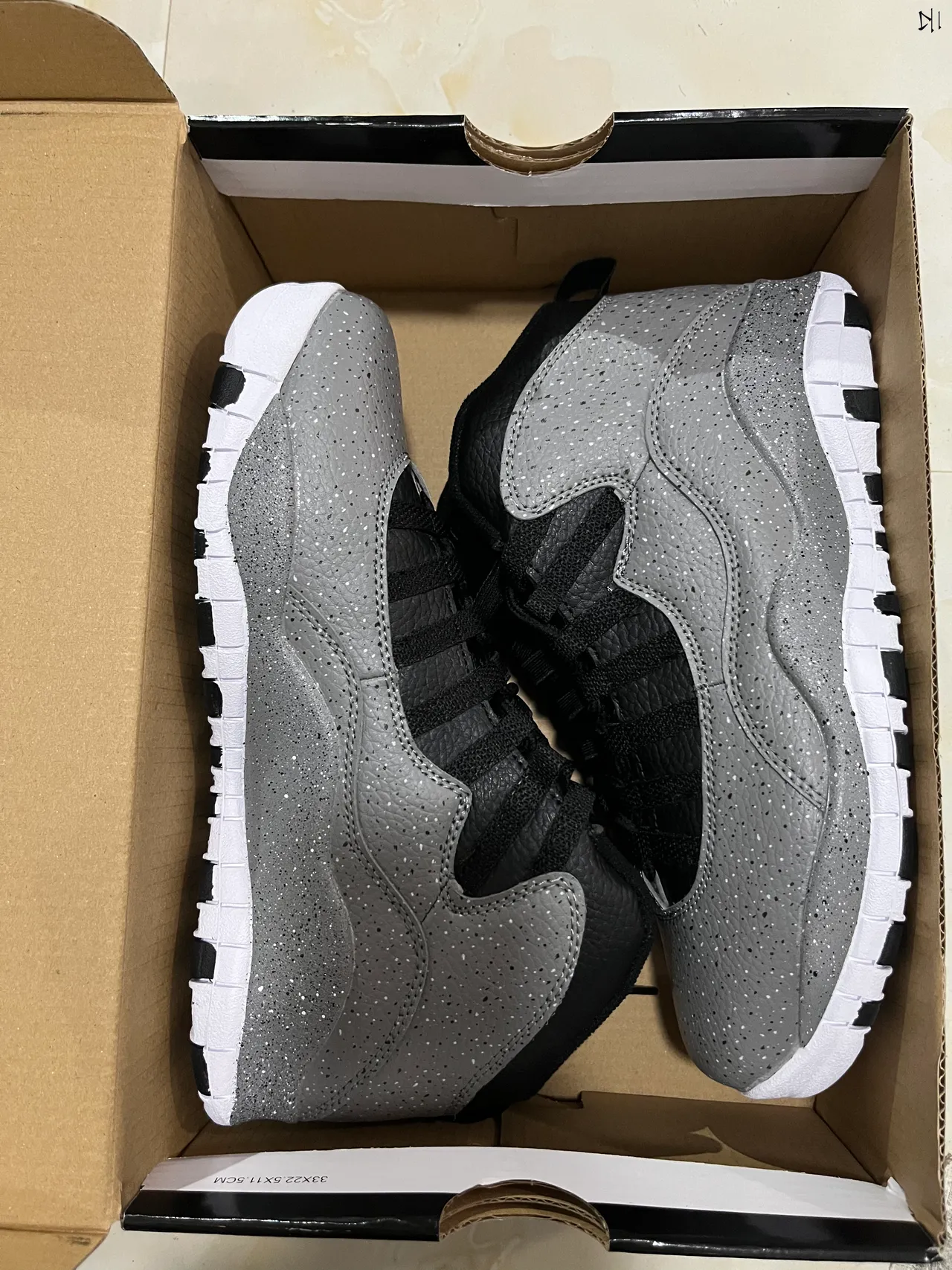 Air Jordan 10 Gray Speckled Glitter High-Top Basketball Shoes 18