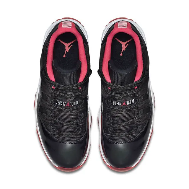 Air Jordan 11 Black Red Basketball Shoes 4