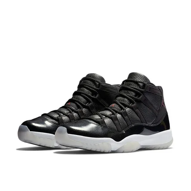 Air Jordan 11 Tênis de Basquete Preto Branco 3