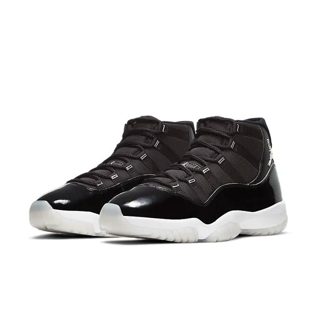Air Jordan 11 Black White High-Top Patent Leather Toe Basketball Shoes 3