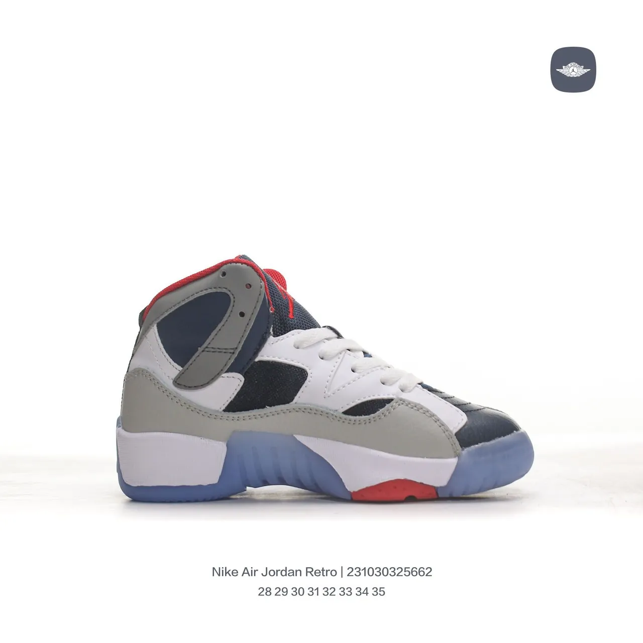 Chaussures de basketball Air Jordan 11 gris blanc bleu marine rouge bleu clair 24