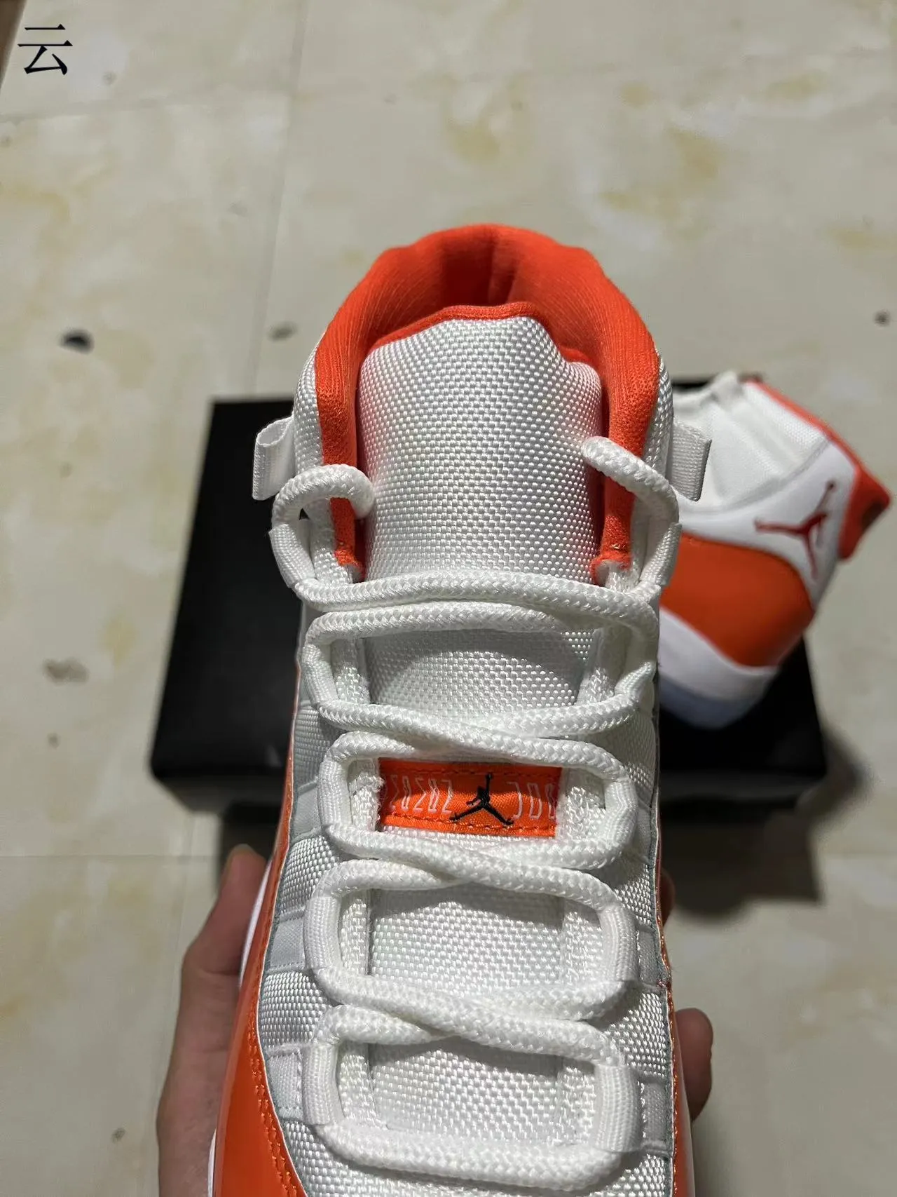 Air Jordan 11 Orange Patent Leather Basketball Shoes 4