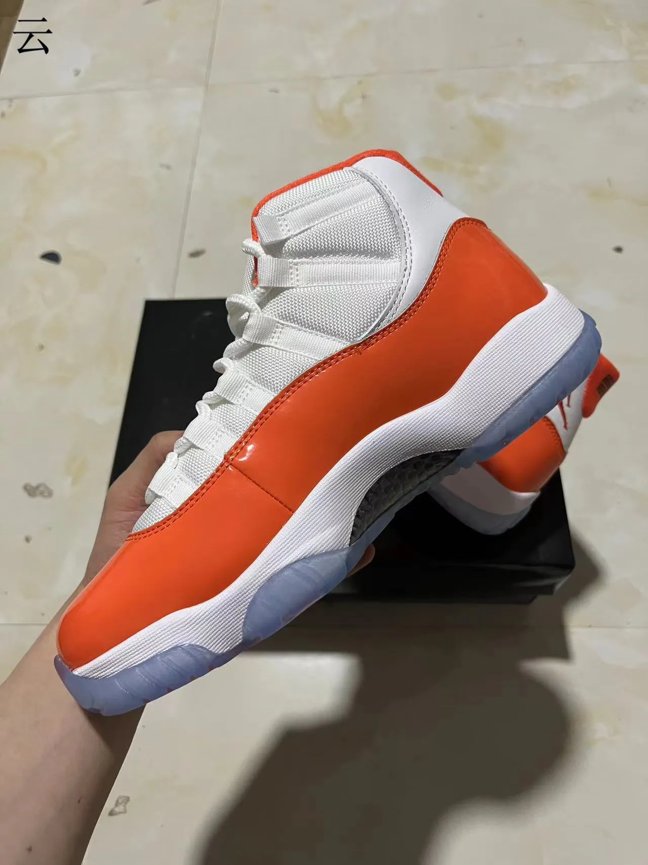 Air Jordan 11 Orange Patent Leather Basketball Shoes 5