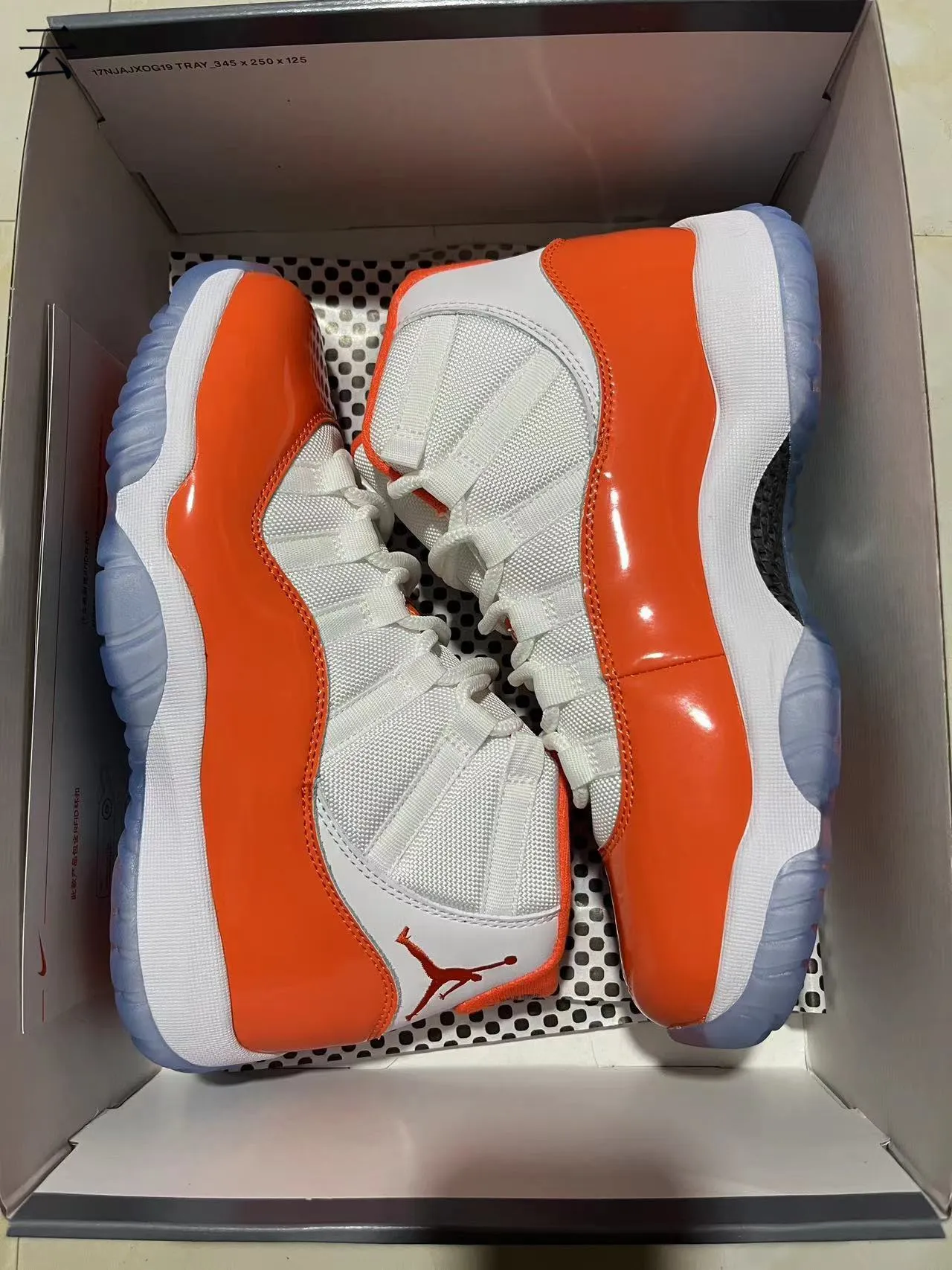 Air Jordan 11 Orange Patent Leather Basketball Shoes 10