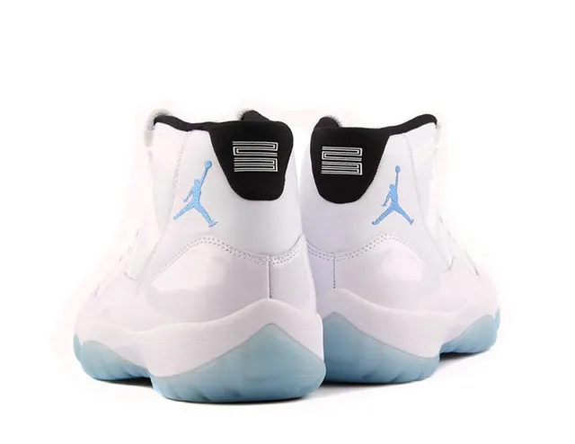 Air Jordan 11 White and Light Blue Basketball Shoes 2