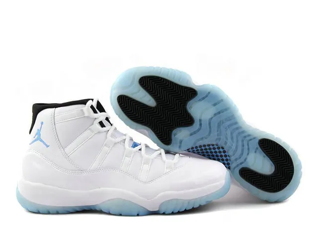 Air Jordan 11 White and Light Blue Basketball Shoes 5