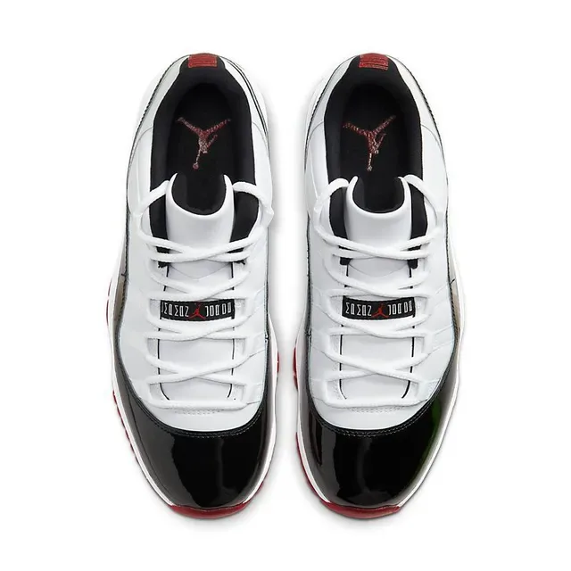 Air Jordan 11 White Black Red Basketball Shoes 4