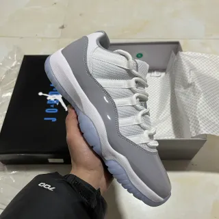 Air Jordan 11 White Gray Patent Leather Basketball Shoes