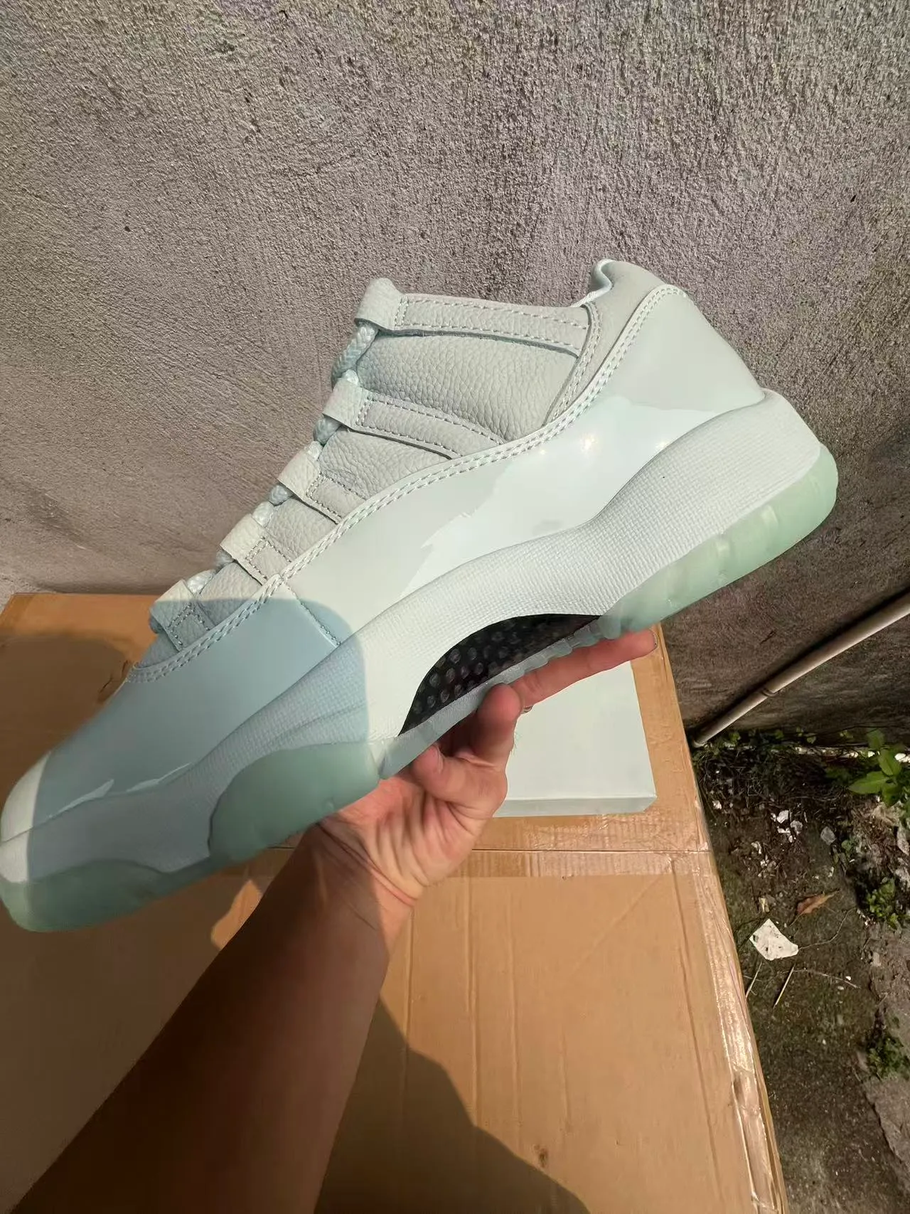 Air Jordan 11 White Mint Green Basketball Shoes 5