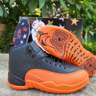 Air Jordan 12 黑橙篮球鞋