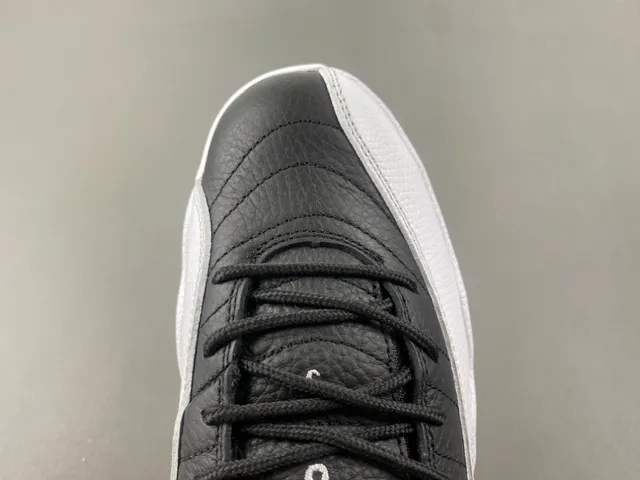 Air Jordan 12 chaussures de basket-ball noir blanc gris-vert 5