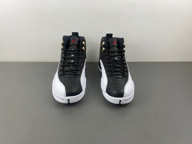 Air Jordan 12 chaussures de basket-ball noir blanc gris-vert 12