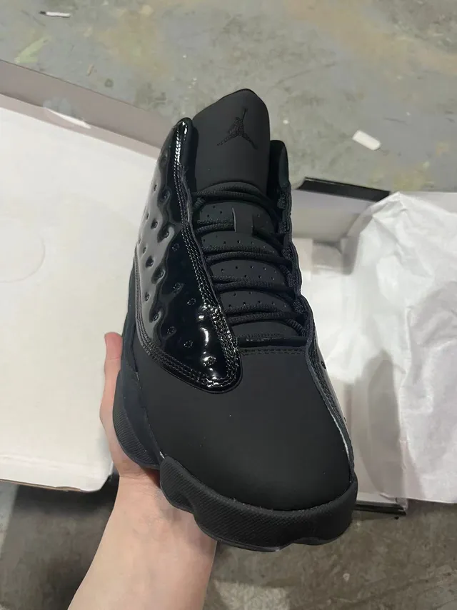 Air Jordan 13 Black Glossy Patent Elephant Print Basketball Shoes 2