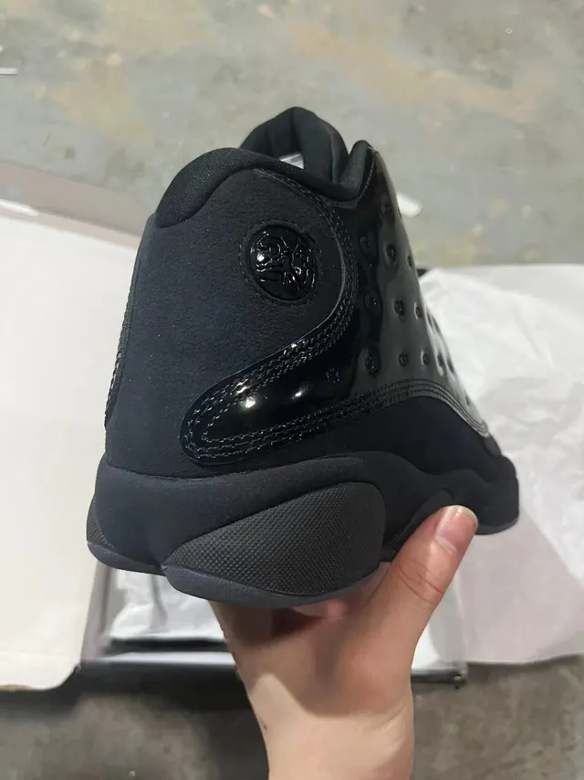 Air Jordan 13 Black Glossy Patent Elephant Print Basketball Shoes 5