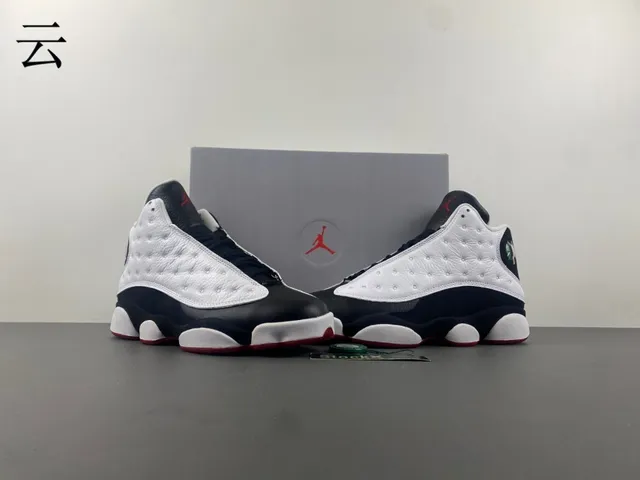 Air Jordan 13 White Navy Red Basketball Shoes 15