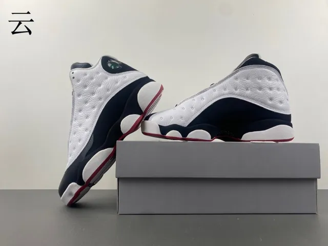Air Jordan 13 White Navy Red Basketball Shoes 16