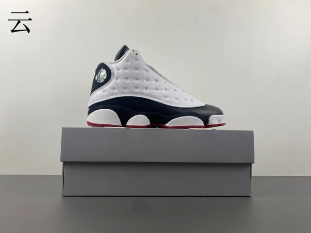 Air Jordan 13 White Navy Red Basketball Shoes 17