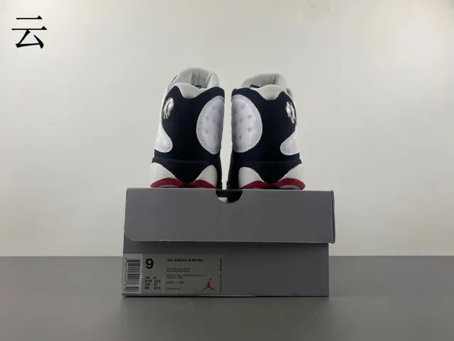 Air Jordan 13 White Navy Red Basketball Shoes 19