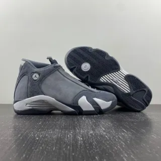 Air Jordan 14 Gray Suede High-Top Basketball Shoes