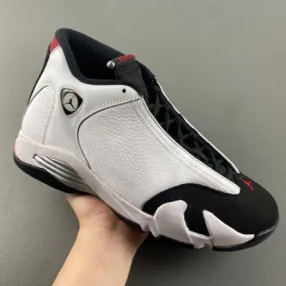 Air Jordan 14 White Black Red Basketball Shoes