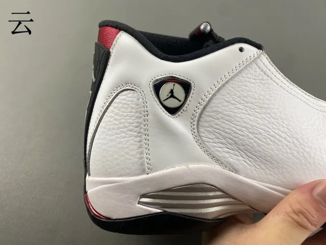 Air Jordan 14 White Black Red Basketball Shoes 3