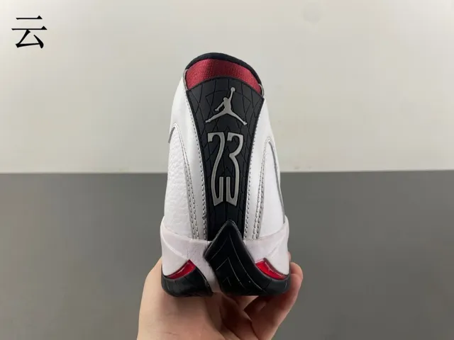 Air Jordan 14 White Black Red Basketball Shoes 8