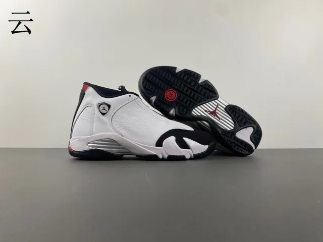 Air Jordan 14 White Black Red Basketball Shoes 11