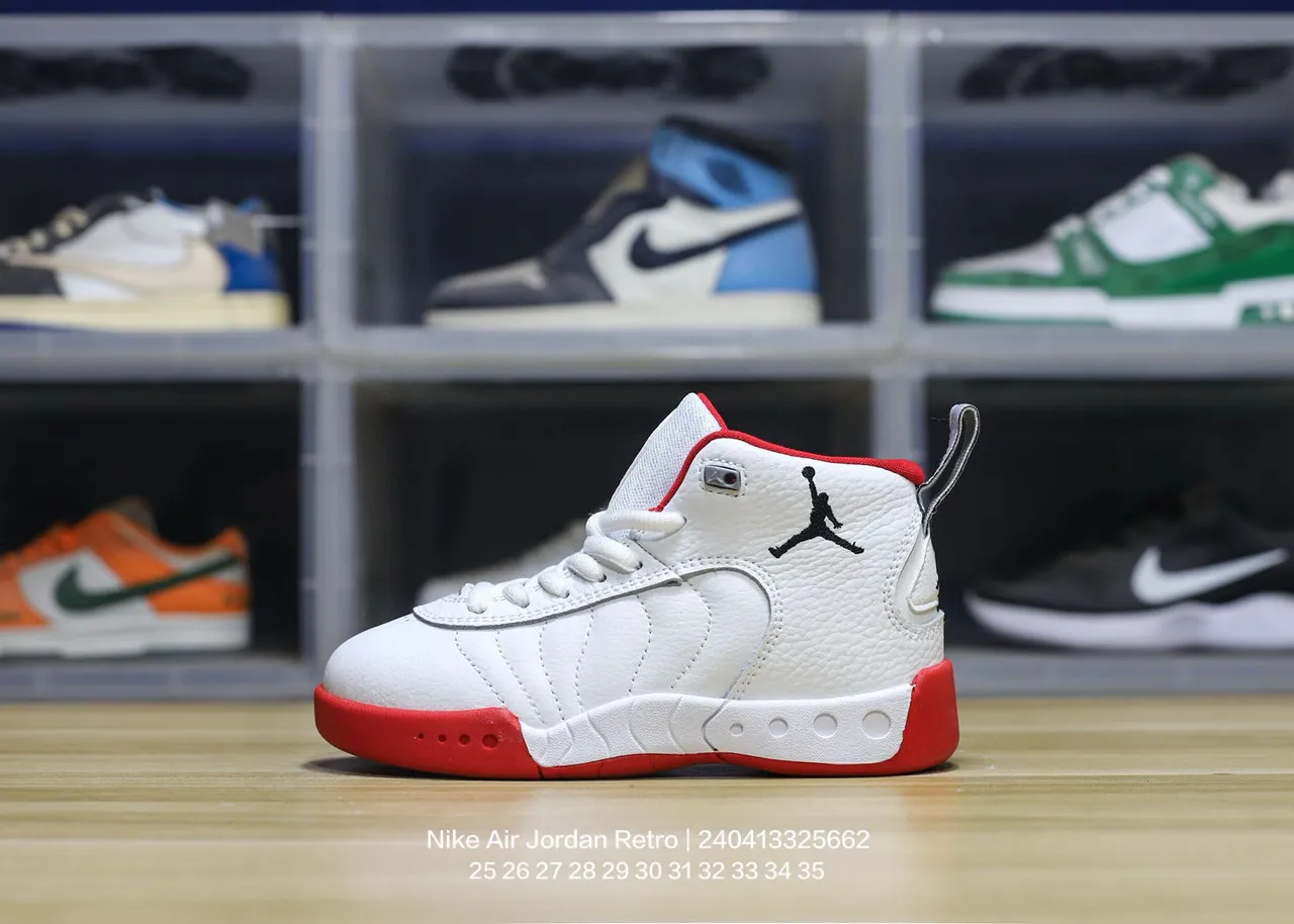 Chaussures de basket-ball Air Jordan 17 blanc rouge 3
