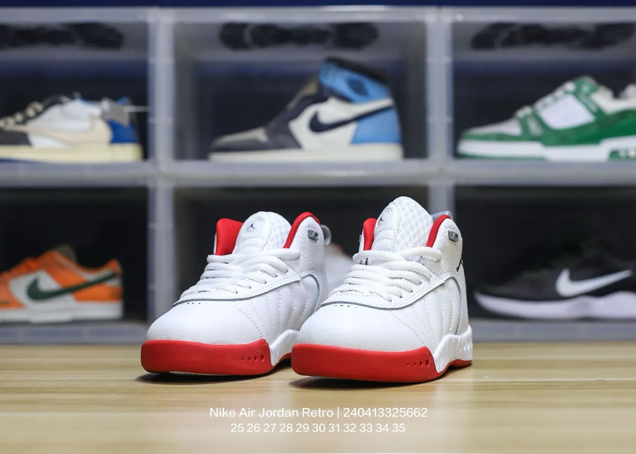 Chaussures de basket-ball Air Jordan 17 blanc rouge 7