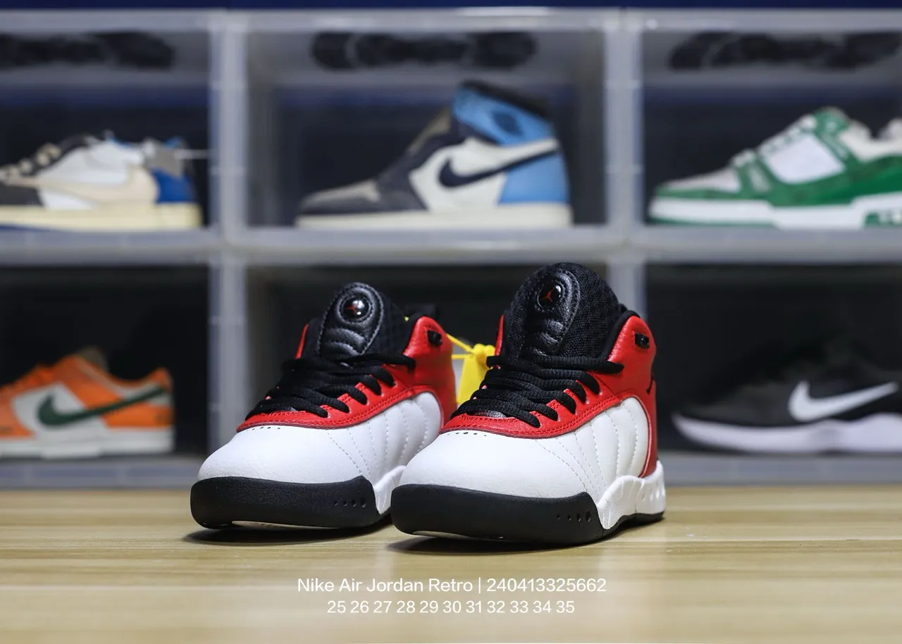 Chaussures de basket-ball Air Jordan 17 blanc rouge 8