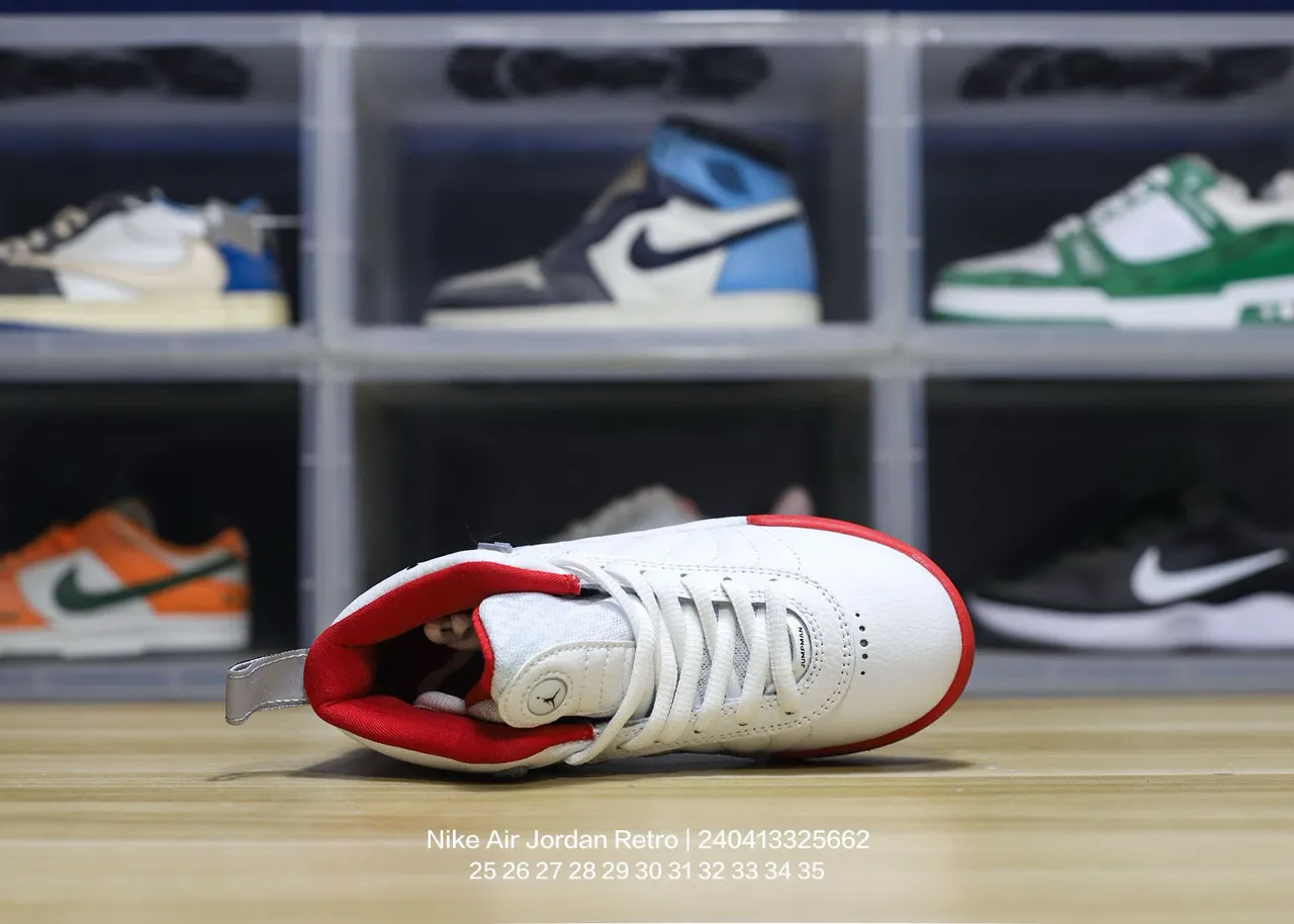 Chaussures de basket-ball Air Jordan 17 blanc rouge 10
