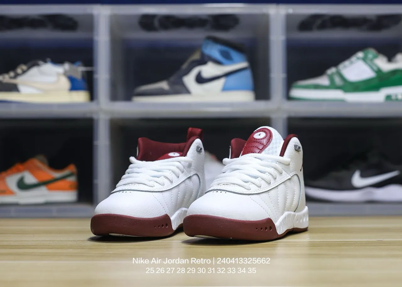 Chaussures de basket-ball Air Jordan 17 blanc rouge 24