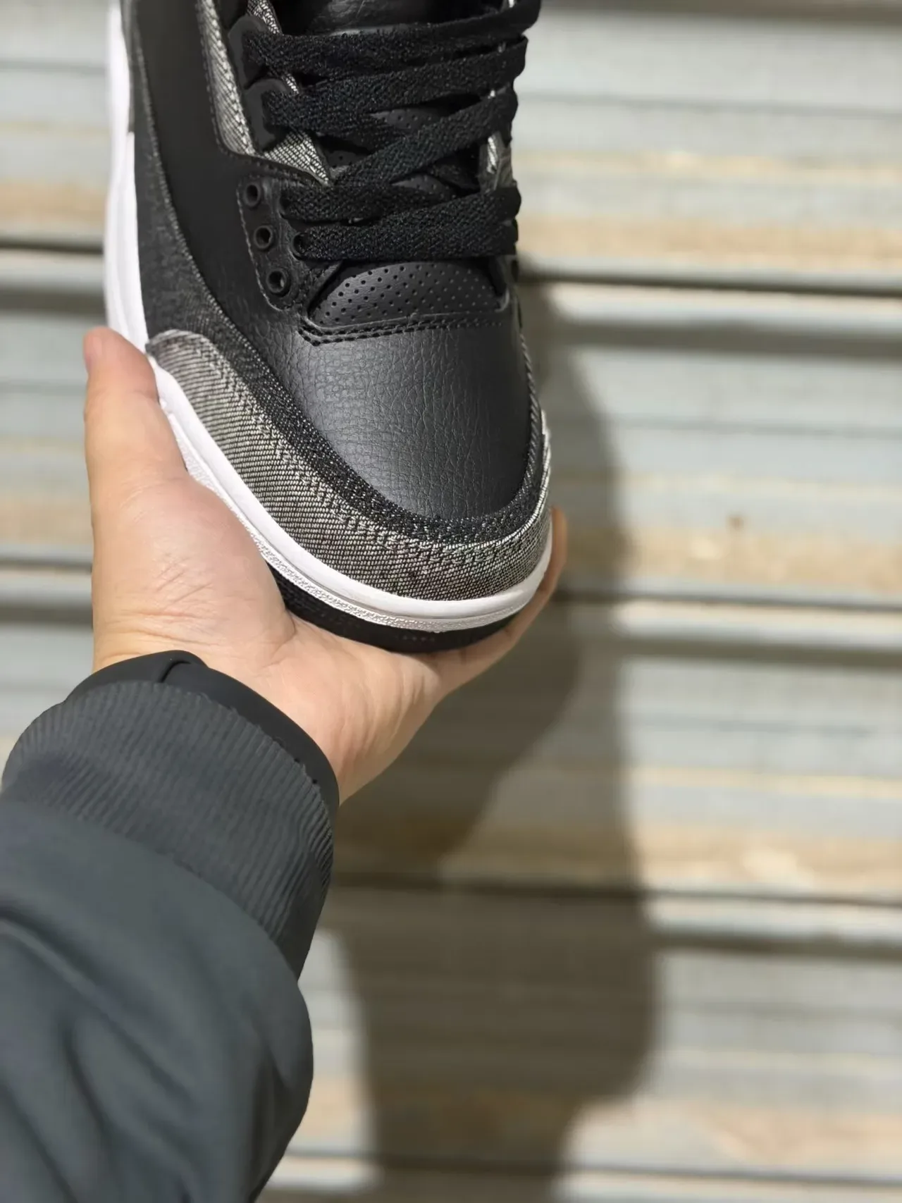 Air Jordan 3 Éléphant Noir Chaussures de Basketball 2