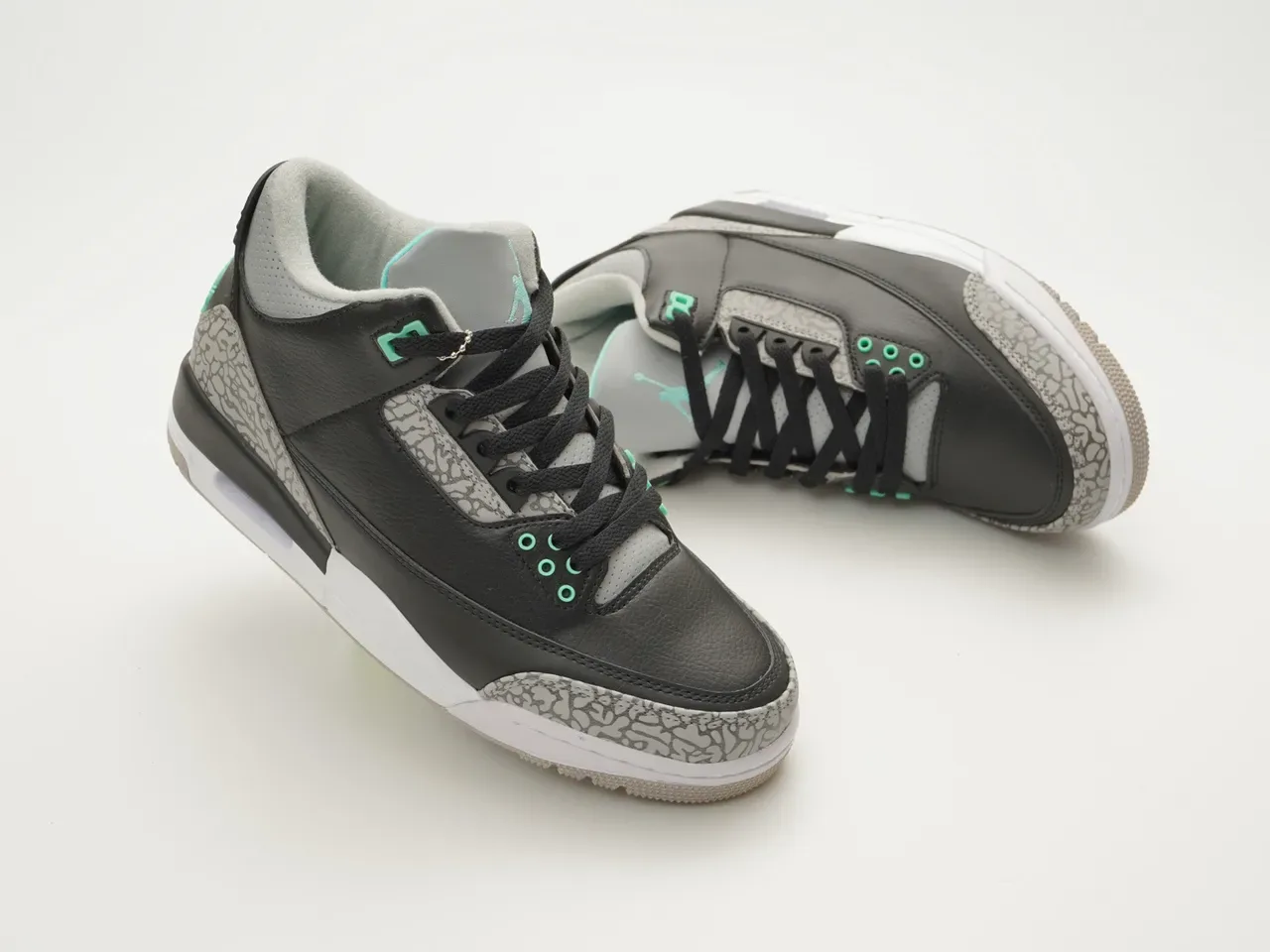 Air Jordan 3 Black Elephant Mint Green Chaussures de basketball 5