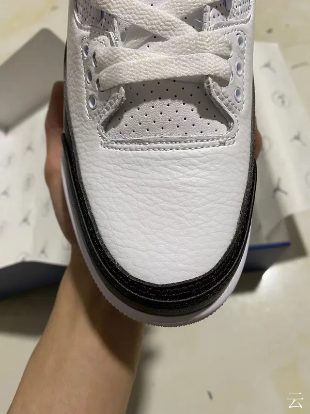 Air Jordan 3 Fragment Design White Black Basketball Shoes 3