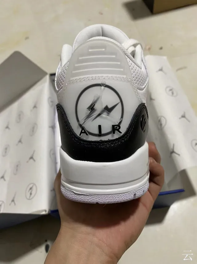 Air Jordan 3 Fragment Design White Black Basketball Shoes 6