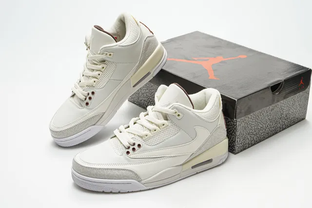 Air Jordan 3 Off-White Elephant Print Tênis de Basquete 5