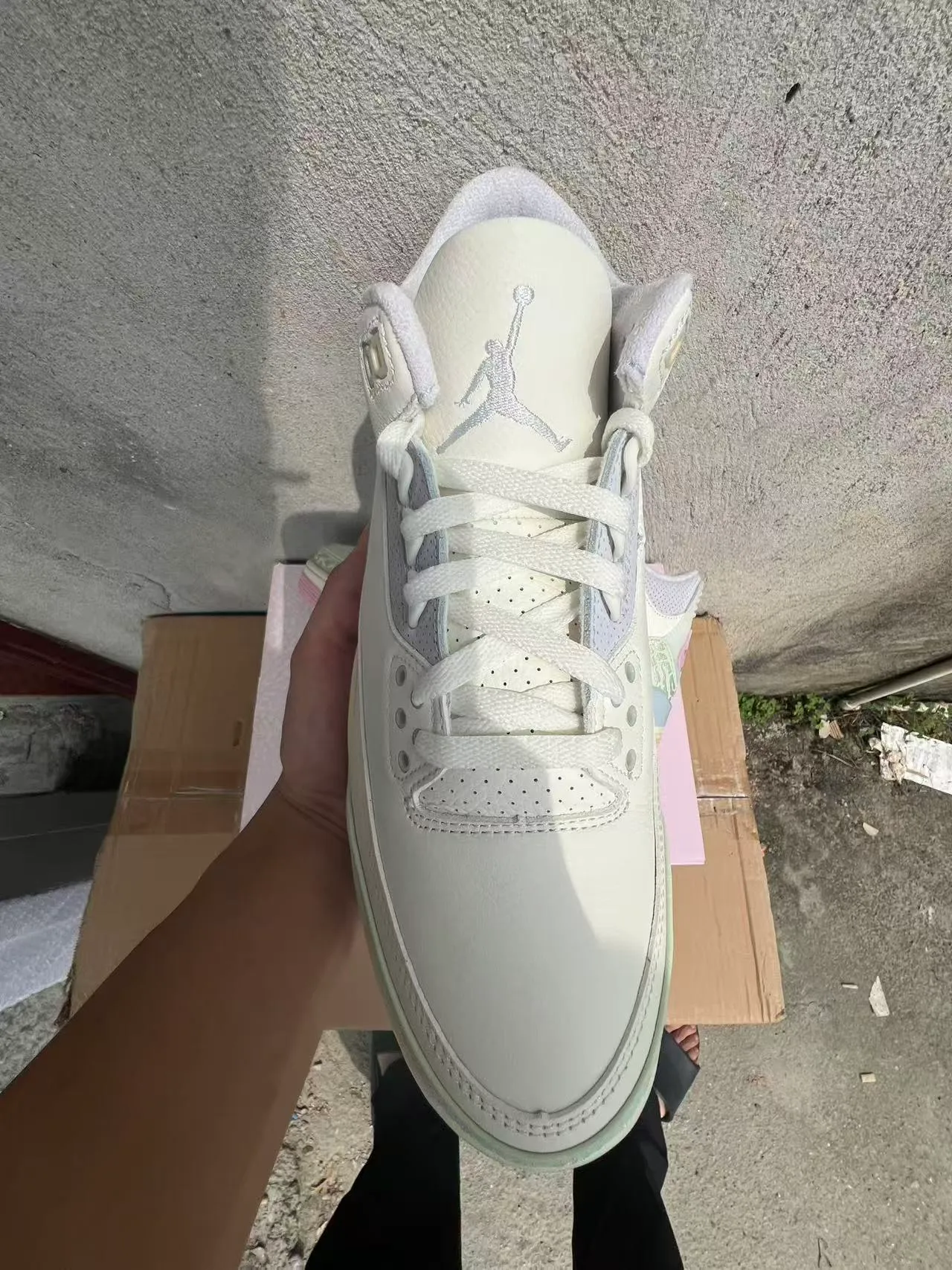 Air Jordan 3 Off-White Mint Elephant Print Basketball Shoes 3