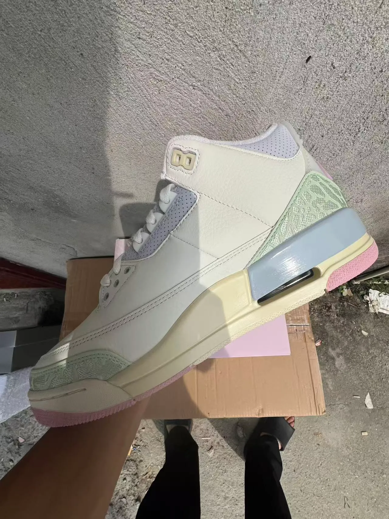 Air Jordan 3 Off-White Mint Elephant Print Basketball Shoes 5