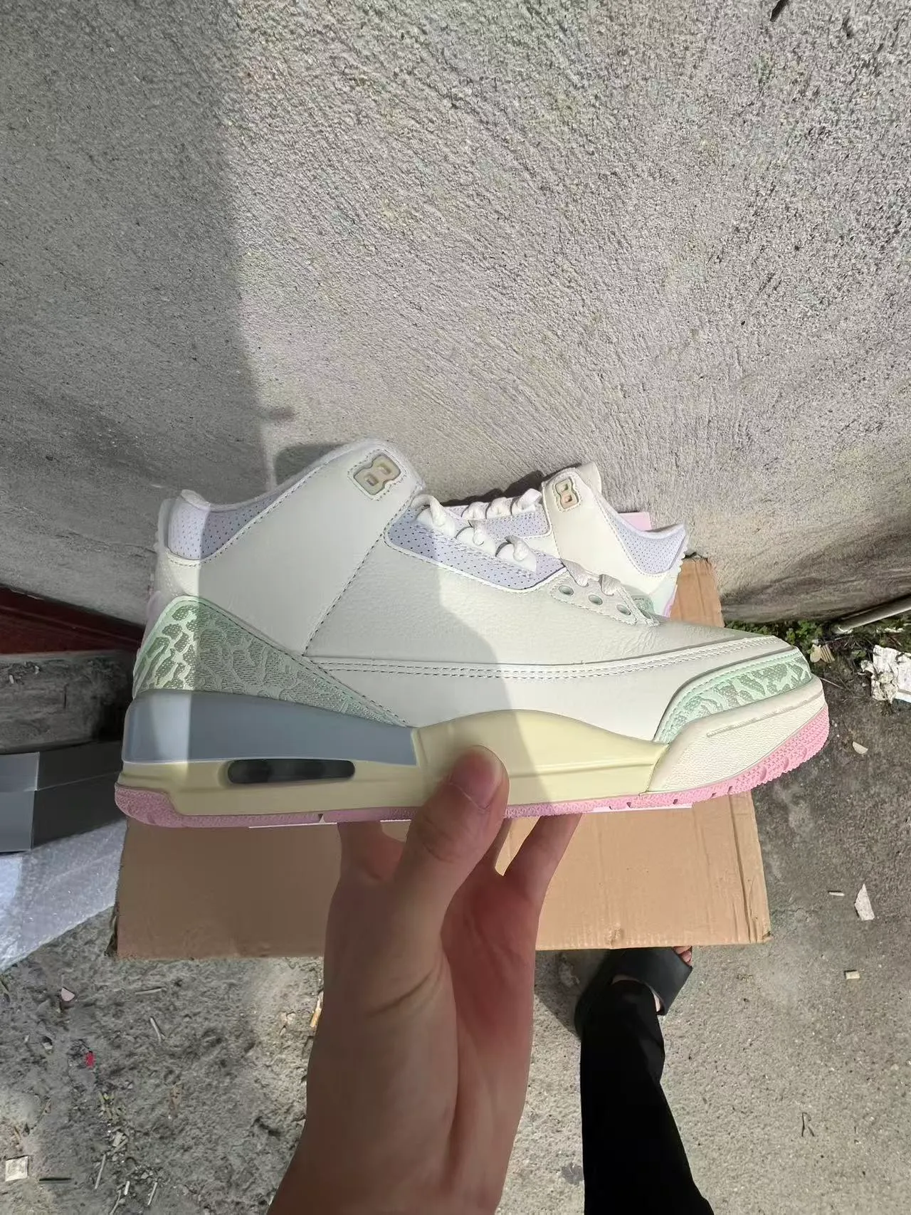 Air Jordan 3 Off-White Mint Elephant Print Basketball Shoes 7