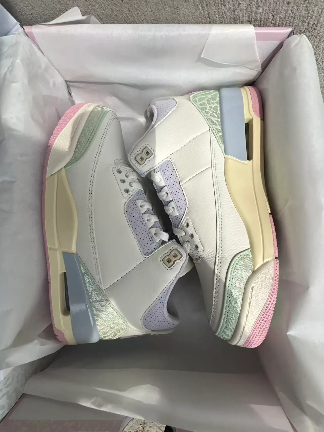 Air Jordan 3 Off-White Mint Elephant Print Basketball Shoes 9