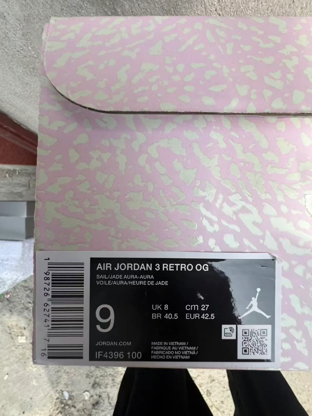 Air Jordan 3 Off-White Mint Elephant Print Basketball Shoes 10
