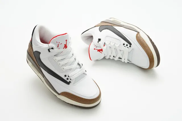 Air Jordan 3 White Black Elephant Print Basketball Shoes 6