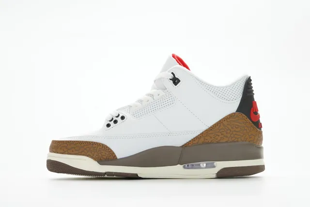 Air Jordan 3 White Black Elephant Print Basketball Shoes 8