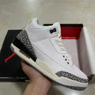 Air Jordan 3 白水泥 大象印花 篮球鞋
