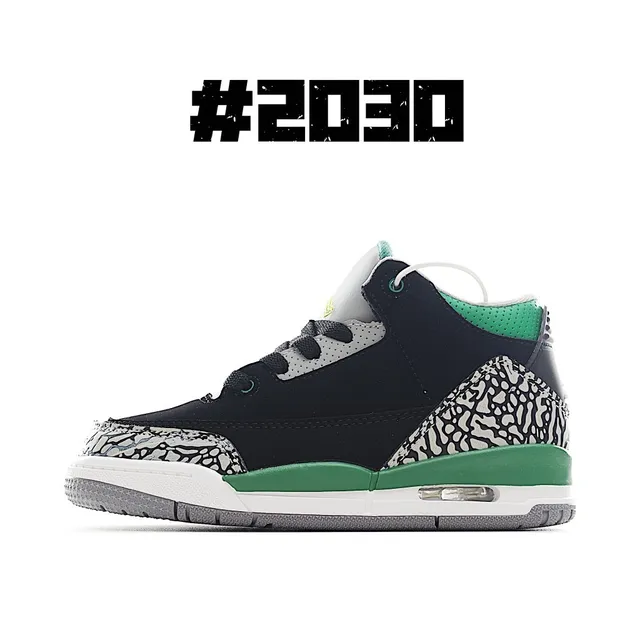 Air Jordan 3 White Elephant Print Multicolor Basketball Shoes 7
