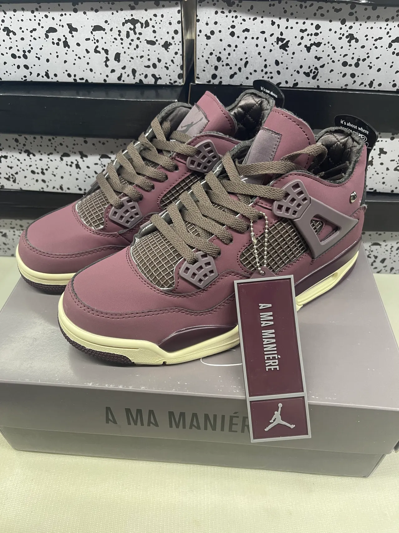 Air Jordan 4 A Ma Manière Maroon Basketball Shoes 3